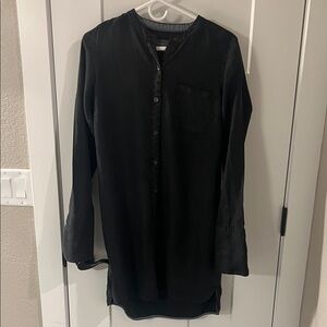 Michael Stars Black and Gray Shirt Dress